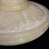 Alabaster vase with art nouveau handles