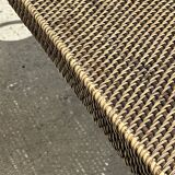 Rectangular Asian handmade basket with circular handle L:45 l:35