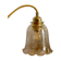 Vintage tulip walking lamp in amber glass