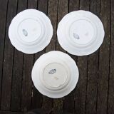 3 old talking plates – Creil & Montereau