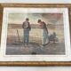 Lithographie de l'Angelus d'après le tableau de Millet