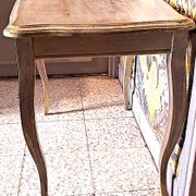 Rectangular coffee table in solid wood, painted and patinated with gold, 1950s