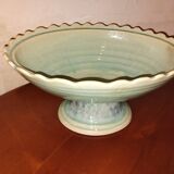 Green ceramic fruit bowl