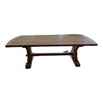 Raw oak monastery table