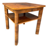 Table basse Art déco à deux niveaux en chêne massif, années 1930