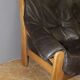 Brutalist Leather Sofa circa 1970