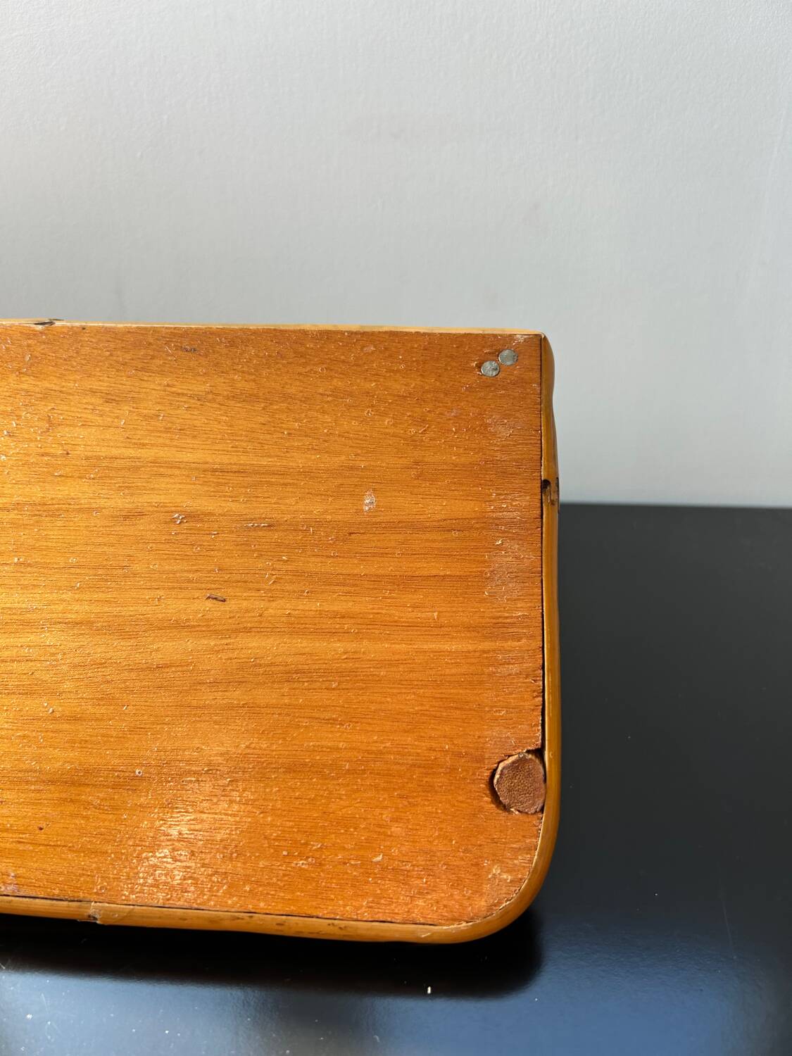 1970s rattan wall shelf