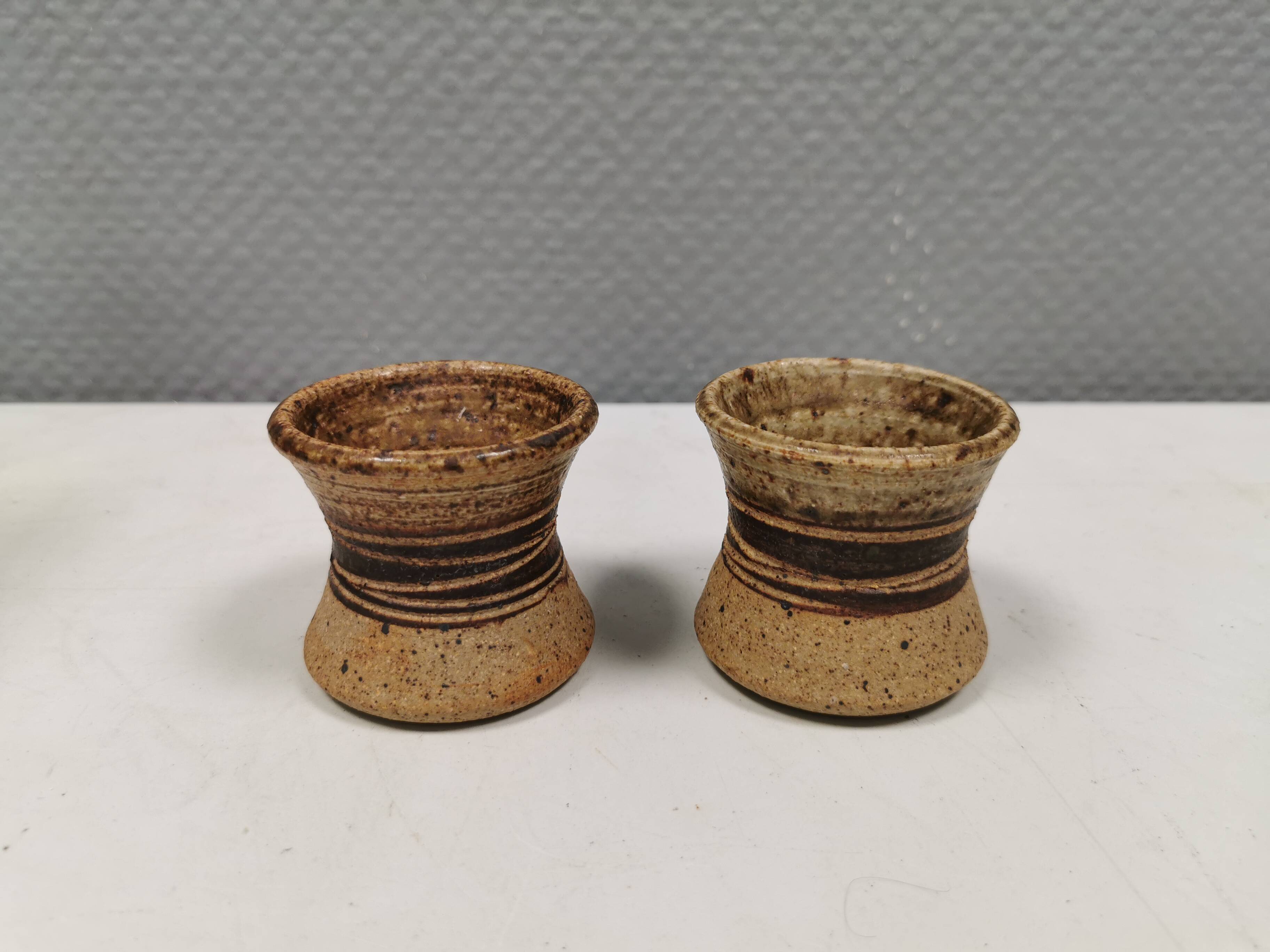 Two small vases/candlesticks/pots by the famous Tue Poulsen Denmark 1970s