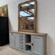 Grey patinated enfilade handcrafted.