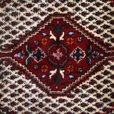 Tapis Hamadan Vintage du Moyen-Orient, Années 1970, Authentique et Patiné