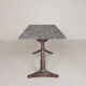 Bistro table with a marble top on a cast iron frame, 1930s.