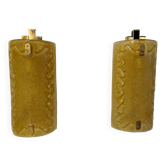 Vistosi wall lights with gold inlay by bd lumica structure Italy 1970