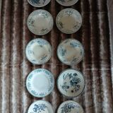 10 antique deep plates in ironstone