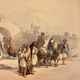 Old lithograph Fountain of the Virgin, Nazareth after David Roberts 20th century