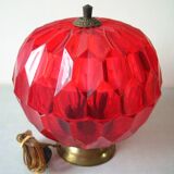 Old 2-light sputnik table lamp with diamond faceted ball from the 1960s/70s