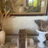 Paire de serre-livres en marbre vintage