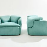 Pair of Confidential armchairs by Alberto Rosselli for Saporiti 1970