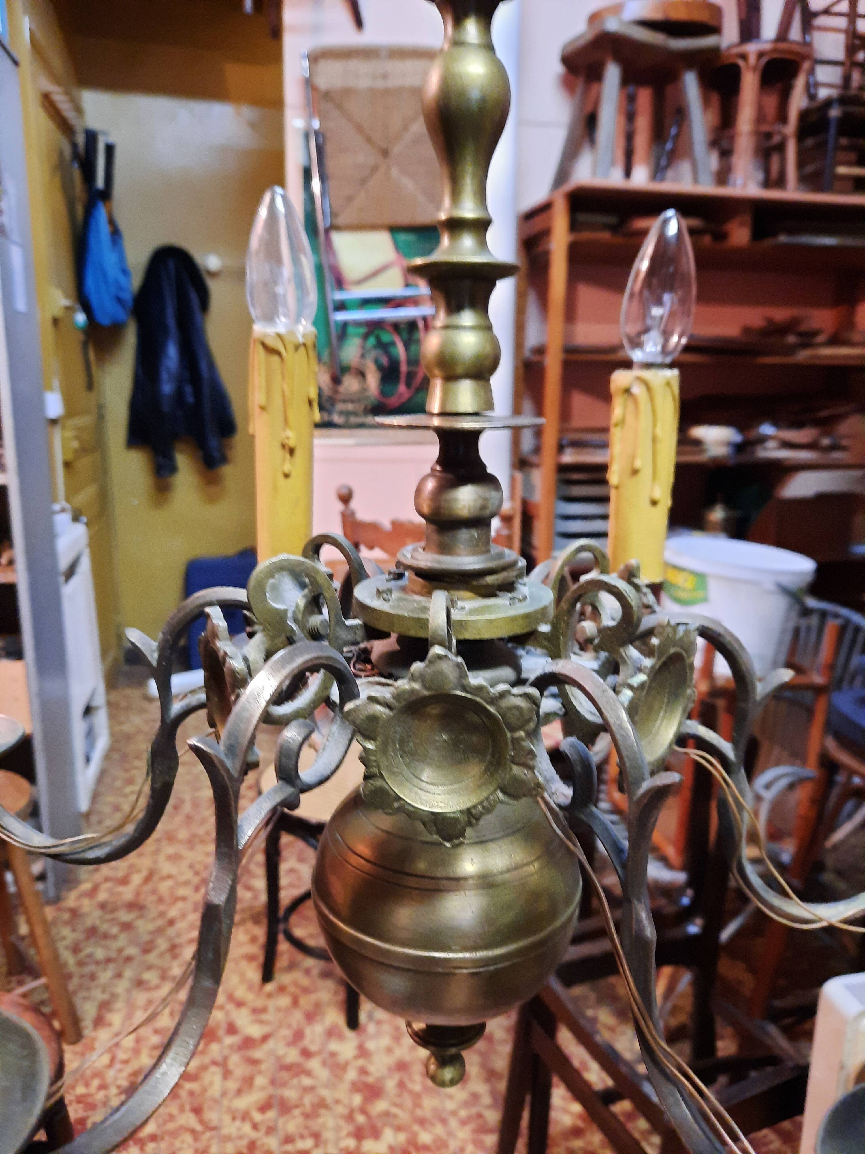 Antique bronze chandelier