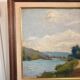 Old Oil Painting Georges LE MEILLEUR House on the Marne Impressionism