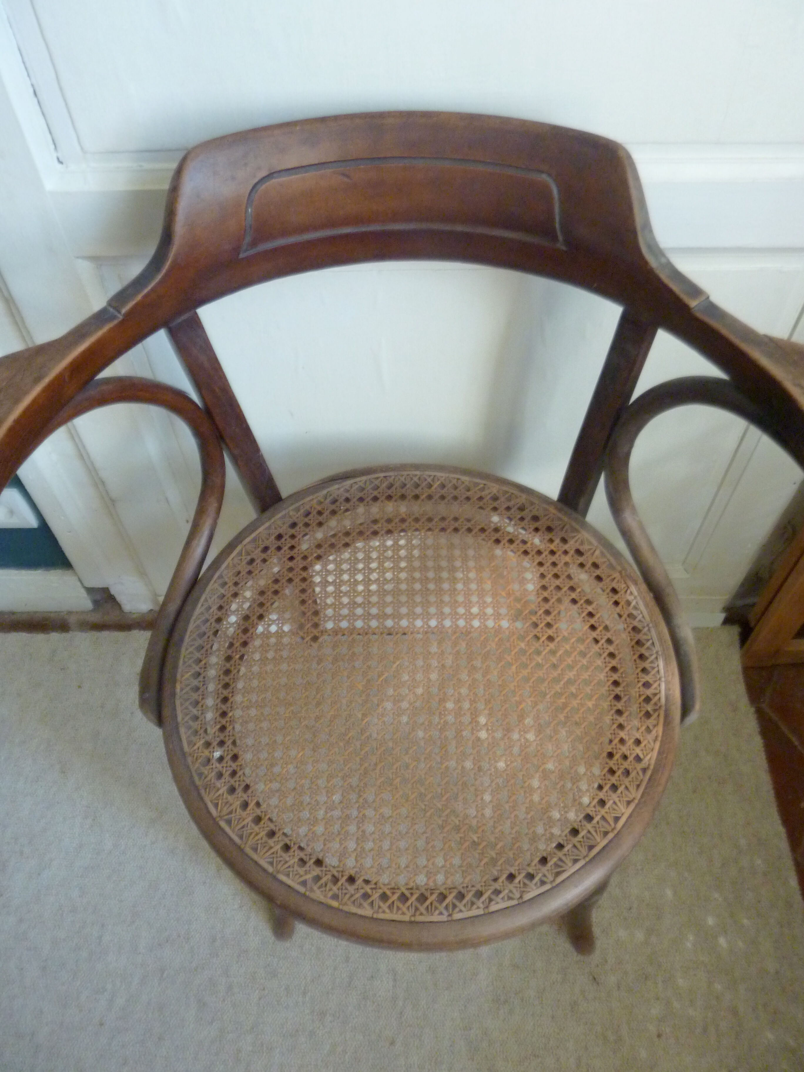 Bentwood and caning Thonet armchair