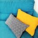 Pair of Art Deco cushions in upholstery fabric