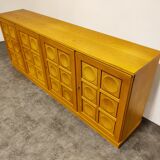 Graphical brutalist credenza, 1970s