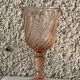 10 vintage rosaline pink glass wine glasses