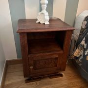 Bassano ceramic lamp with fringed shade