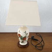 Bedside lamp vintage ceramic foot floral decoration