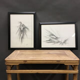 Pair 1950/60's Aeronautical Sketches, Signed