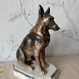 Large Vintage German Shepherd Statuette