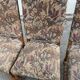 6 Louis XIV chairs made of solid wood with sheep bone and 19th-century floral fabric.