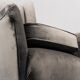 Winged armchair velvet 50s vintage