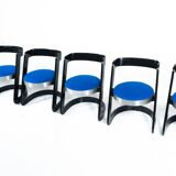 Set of 6 Chairs by Willy Rizzo for Mario Sabot, Italy, 1970s - New Upholstery