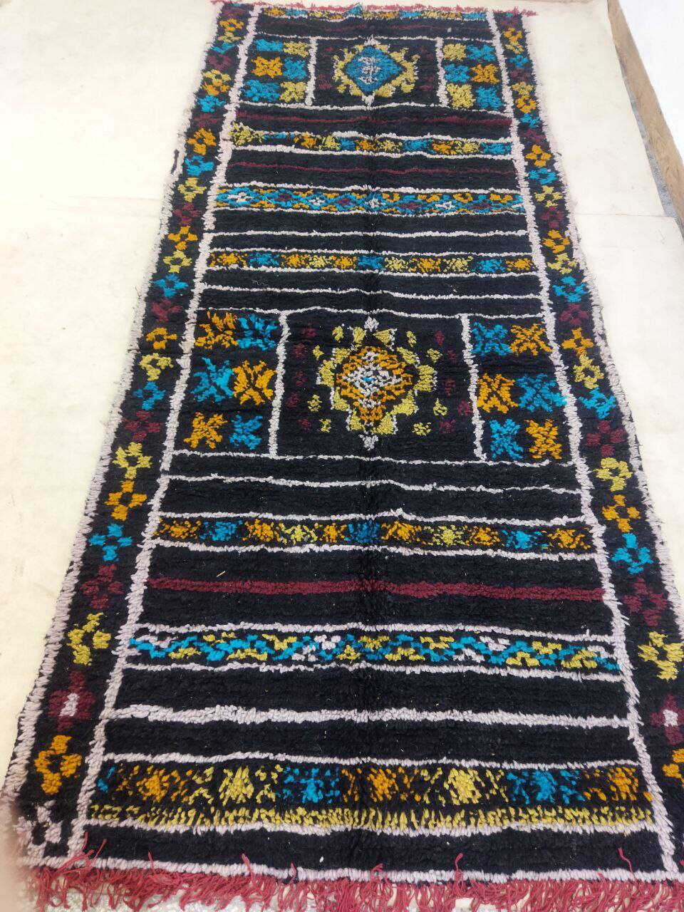 Handmade moroccan berber rug 345 x 110 cm