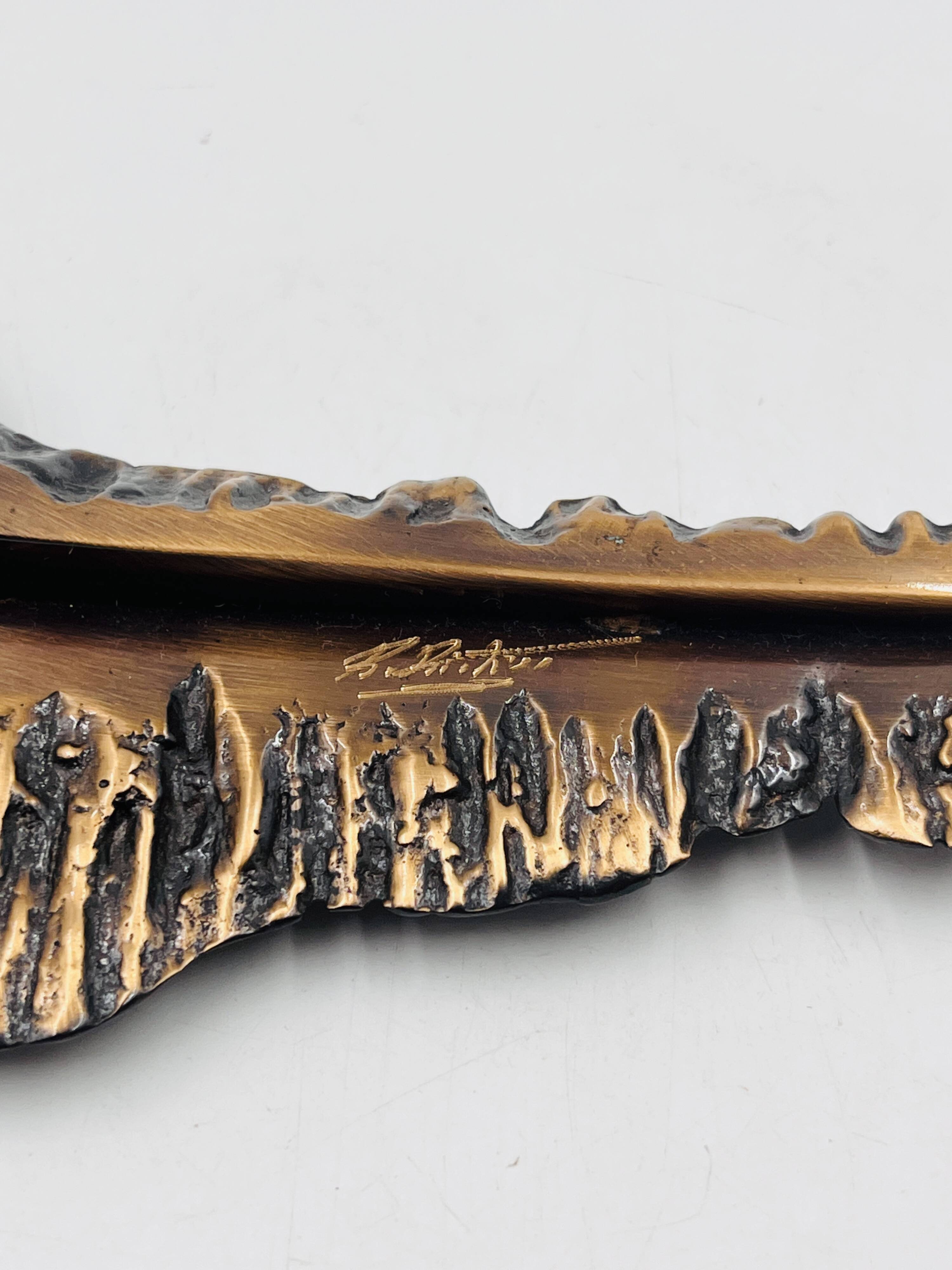 Brutalist bronze crucifix