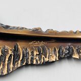 Brutalist bronze crucifix