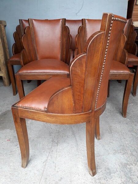Suite of 6 chairs era art deco 1930