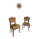 Lot 2 old Louis XV style carved solid walnut chairs late 19th century