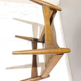 Pair of Ottomans, Rosewood and leather, by Liceu Das Artes e Oficios, Brazil 1960