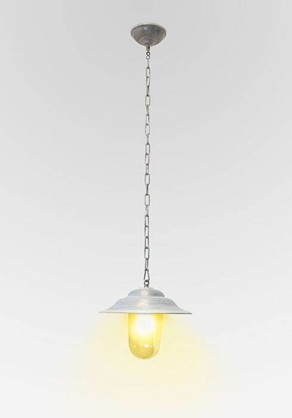 Petite lampe suspendue en zinc