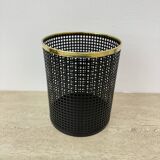 Mid century design perforated metal basket / bin , 1970s