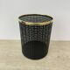 Mid century design perforated metal basket / bin , 1970s