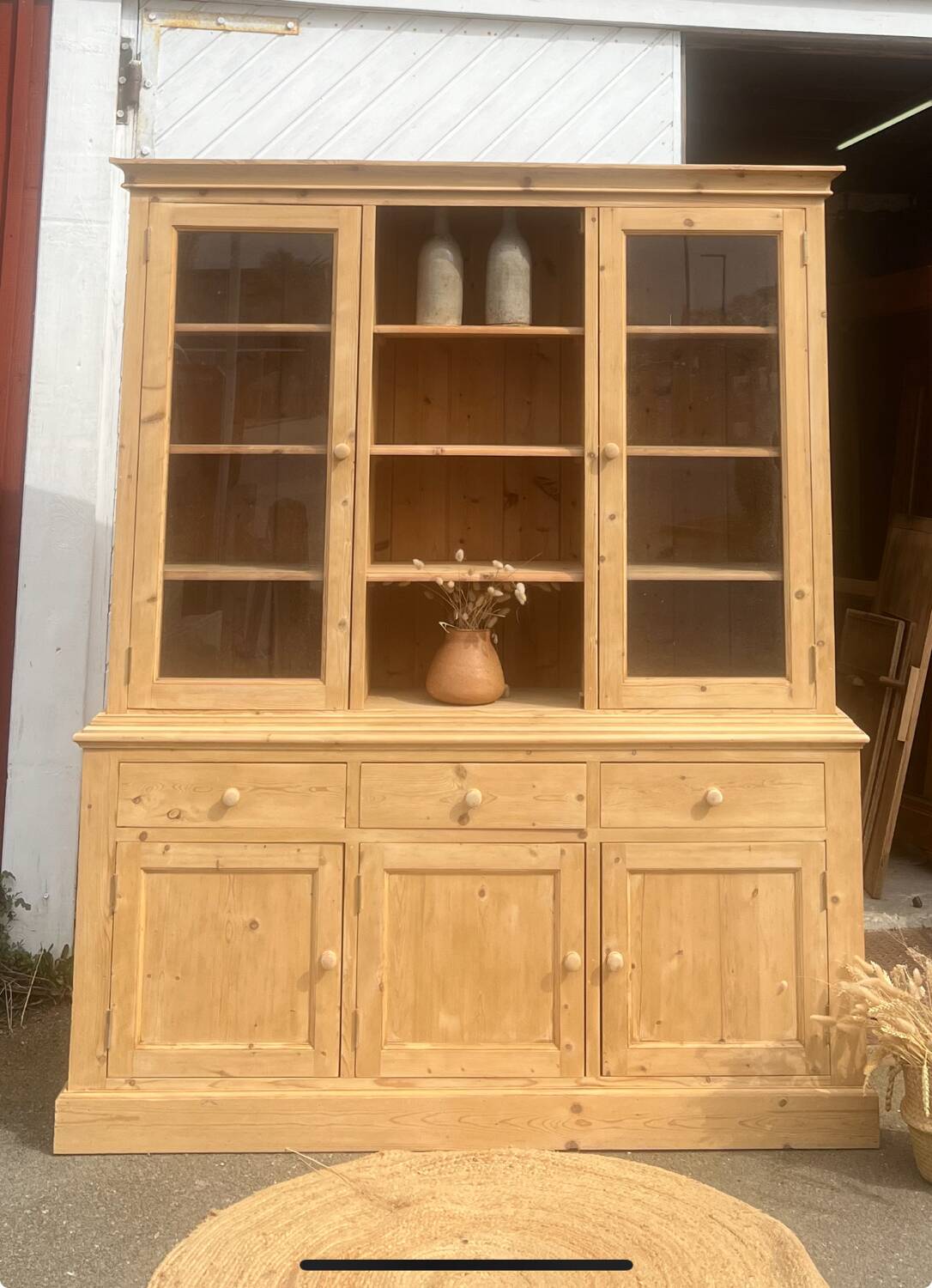 Renovated 2-part sideboard - solid wood dresser