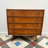 Vintage compass foot chest of drawers
