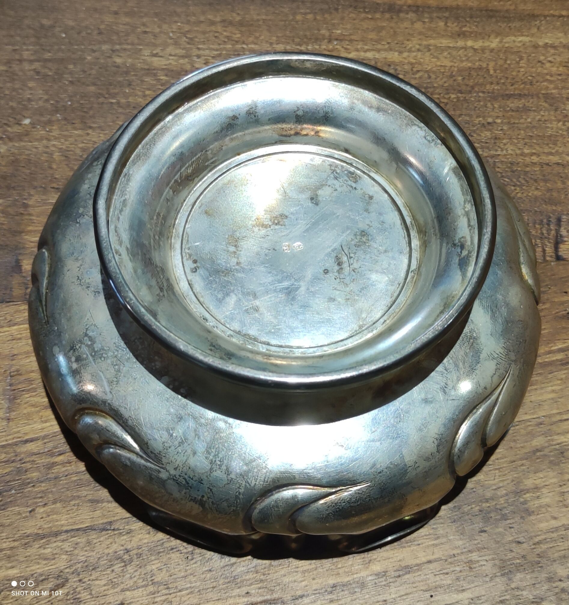 Silver metal table set box/Daguillon Nantes