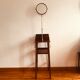 English barbier at the end of the 19th century. Mahogany and brass. Normal and magnifying mirror