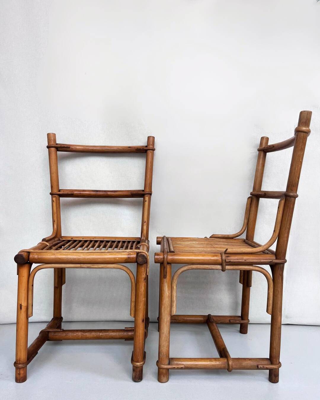 chaise bambou rotin