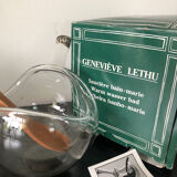 Bain-marie gravy boat glass blown vintage 1970