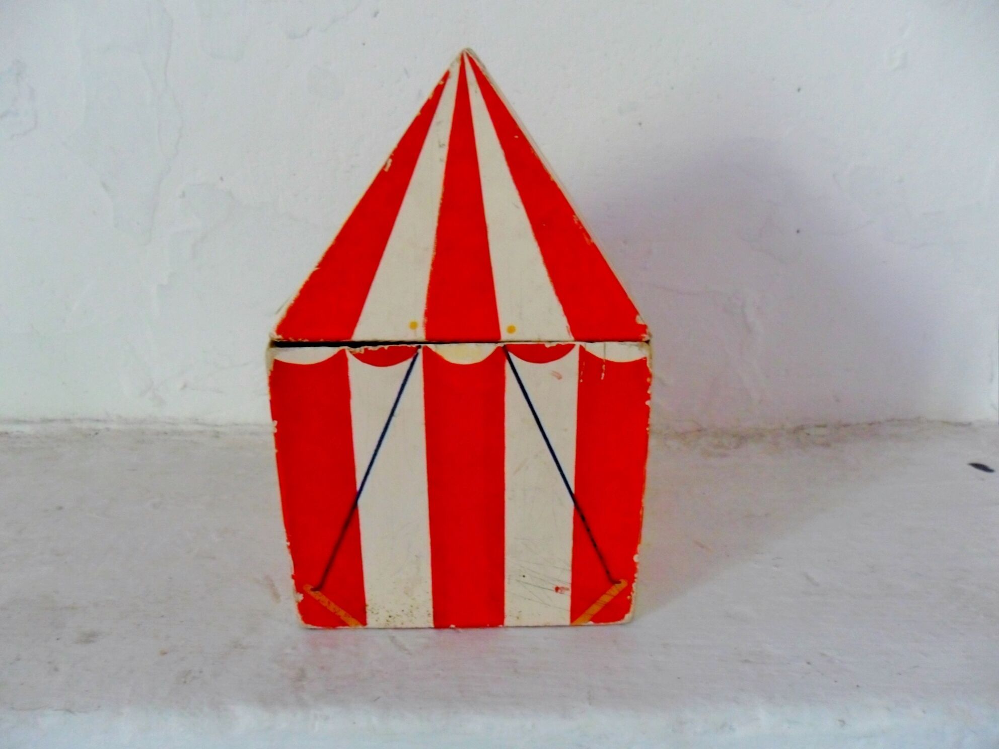 Vintage circus with wooden subjects